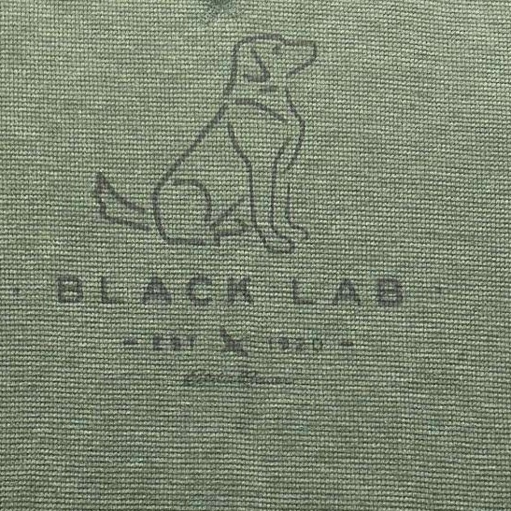 Eddie Bauer Mens Black Lab Graphic Thermal Knit Shirt Green Long Sleeve Medium